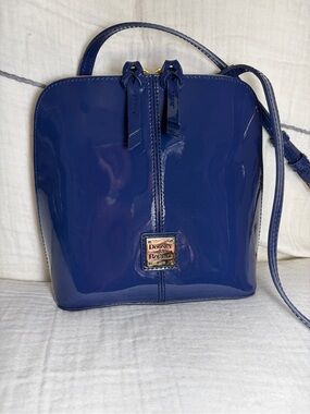 Dooney & Bourke Trixie Crossbody Bag Navy Blue Patent Leather